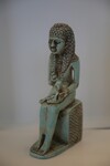 Egyptian-style Faience Statue of Isis and Horus, front