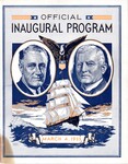 1933 Official Inaugural Program, front cover
