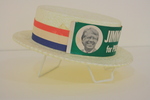 Jimmy Carter for President in '76 styrofoam hat, left side