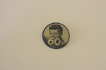 Man for the 60s holographic campaign button, 002