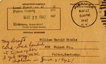 Hal Riddle's Draft Card, 1942