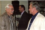 Hal Riddle and Michael Douglas, photograph