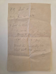 Henry H Cunningham Handwritten Notes #1