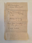 Henry H Cunningham Handwritten Notes #3